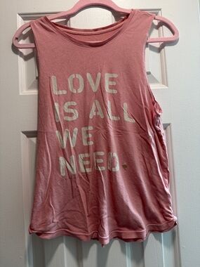Spiritual Gangster Love is All we need tank top xs pink
